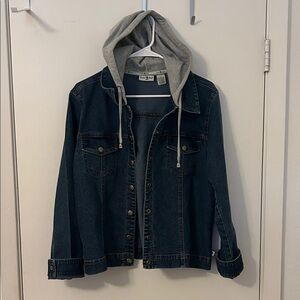 Duck Head Denim Jacket with Gray Hood